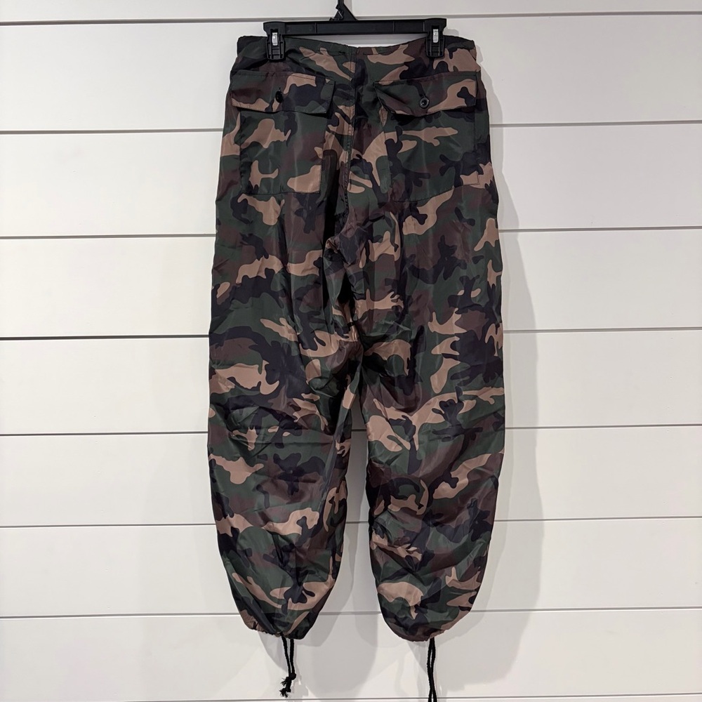 Edikted Camo Parachute Cargo Pants XS/S Olive Drawstring Y2K Streetwear - Picture 3 of 9
